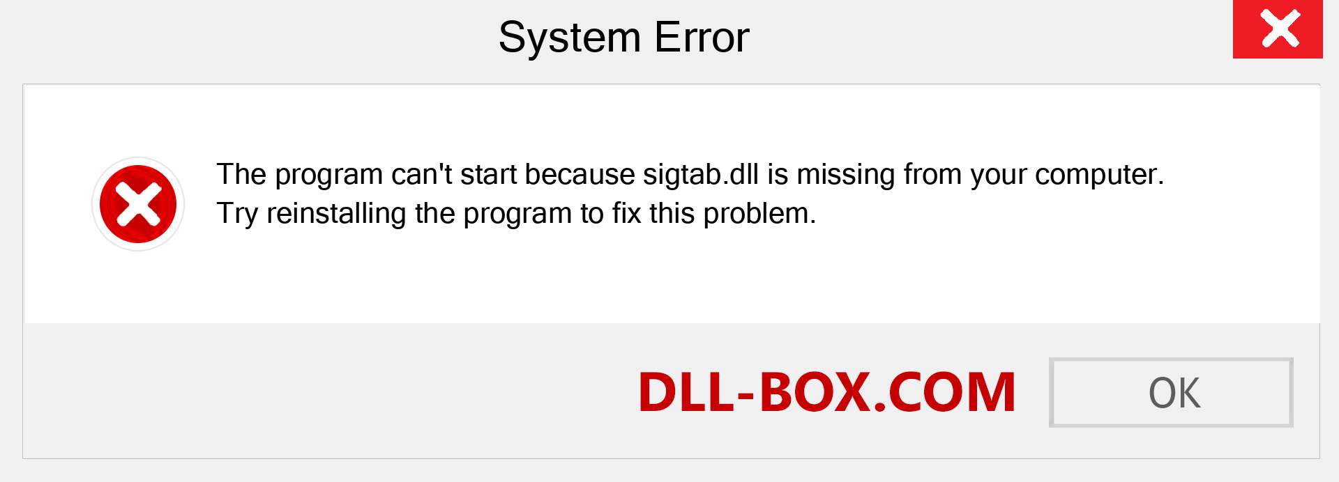  sigtab.dll file is missing?. Download for Windows 7, 8, 10 - Fix  sigtab dll Missing Error on Windows, photos, images